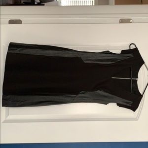 H&M Faux Leather Sides Dress